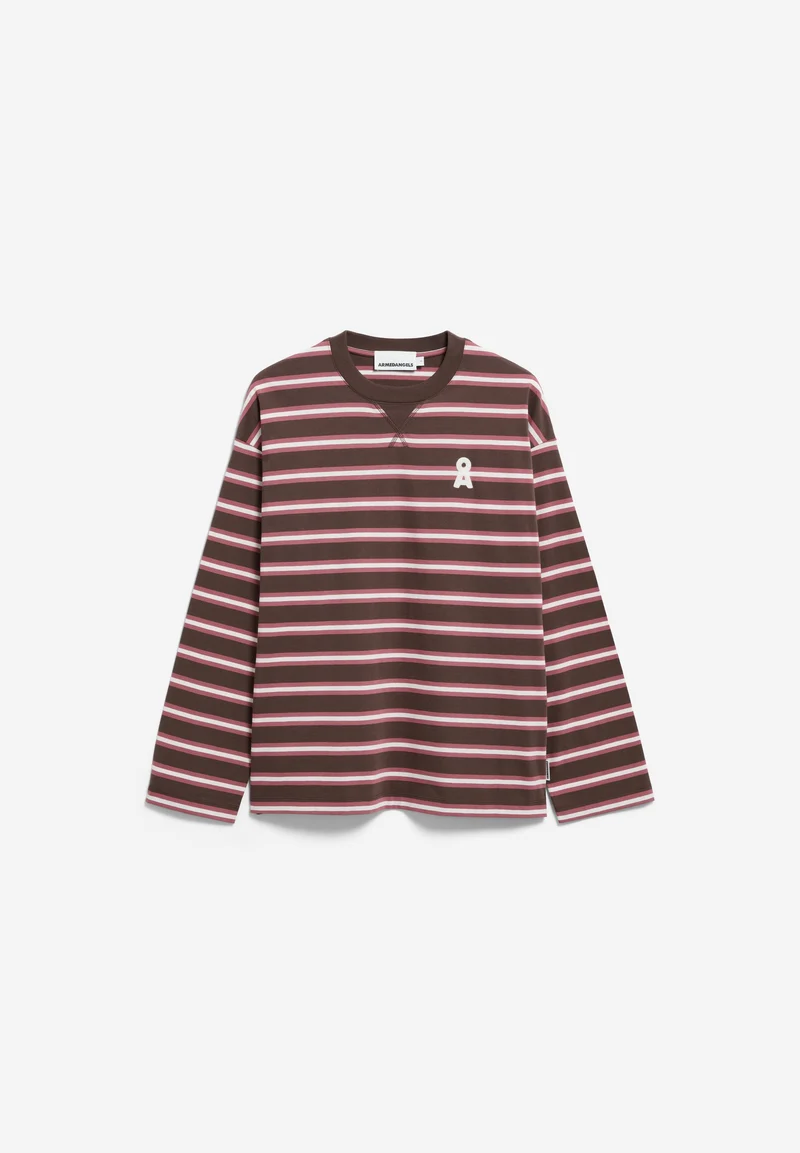 ICONIC Å FIETAA GESTREIFTES LANGARMSHIRT | claystone-oatmilk-velvet ember