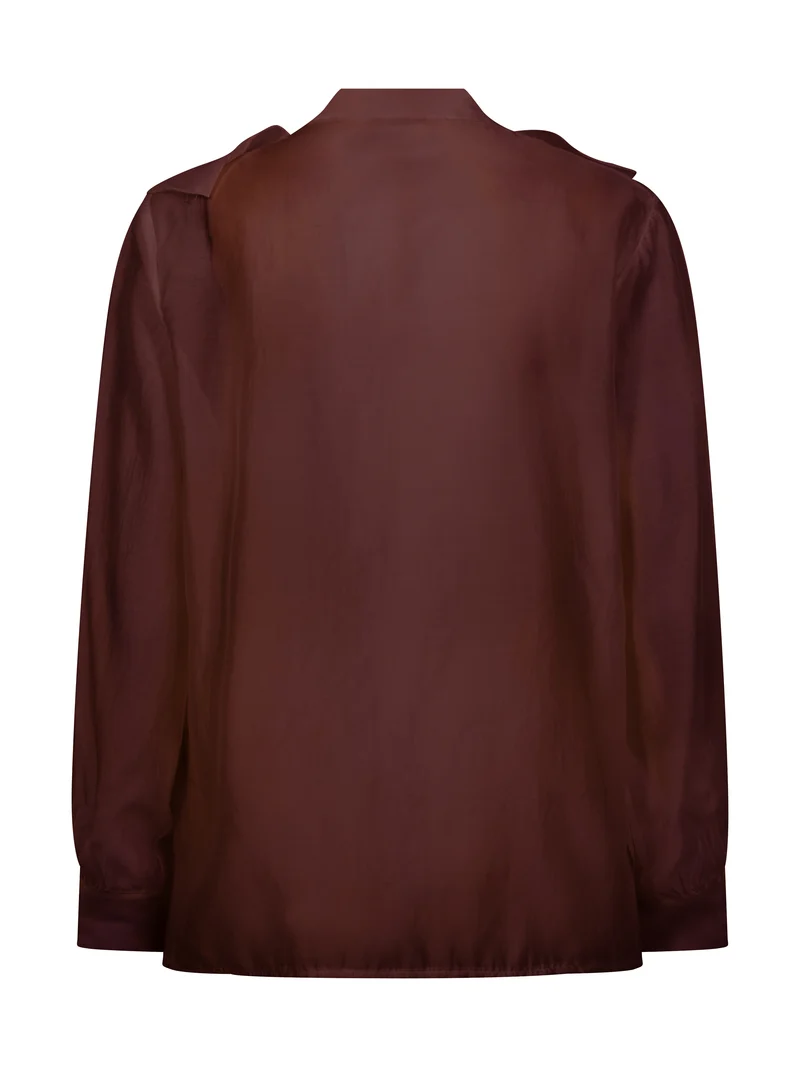 ELLY Hemd Rüsche - Burgundy