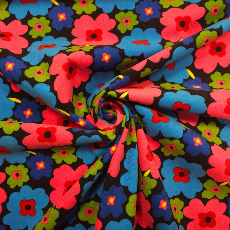 Samt mit Blumen