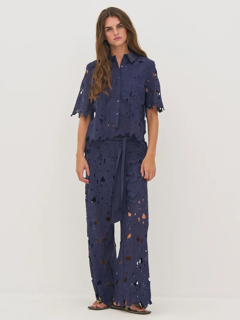 DECIA Spitzenhose - Navy