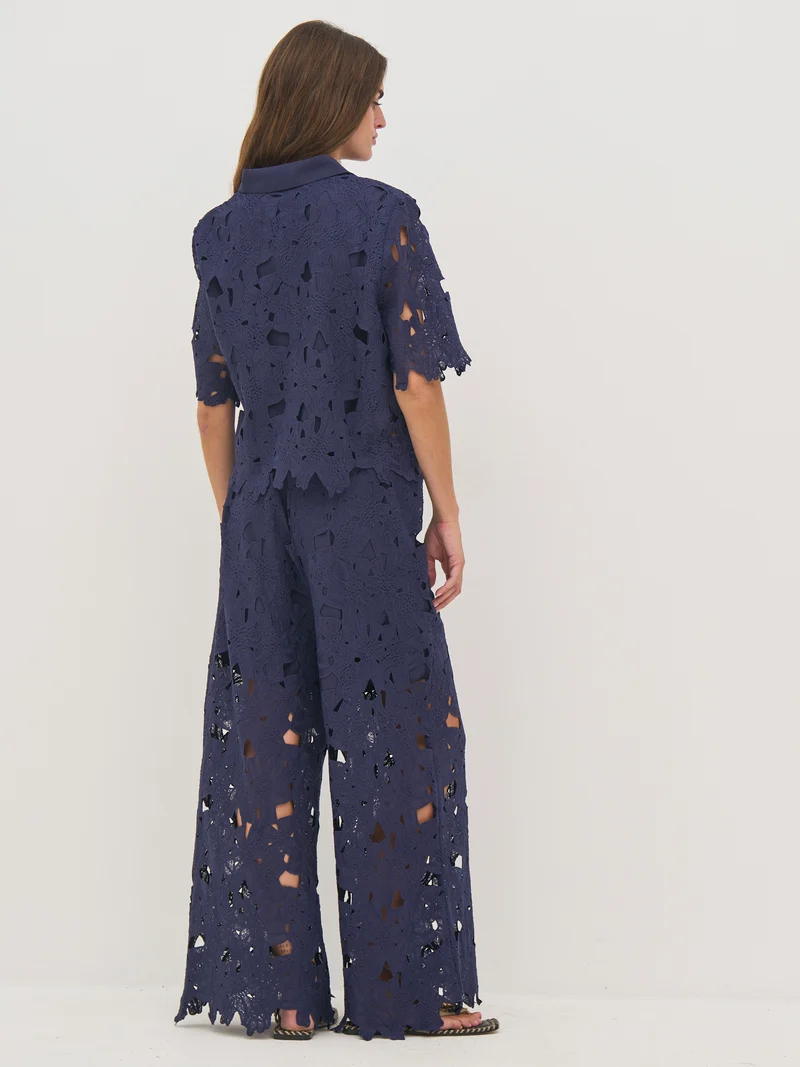 DECIA Spitzenhose - Navy
