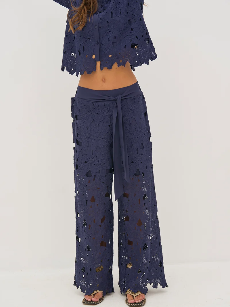 DECIA Spitzenhose - Navy