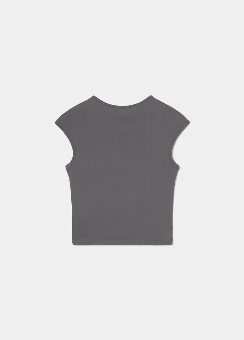 Japanese collar t-shirt