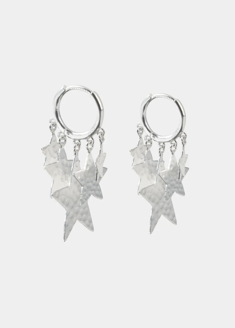 Star hoop earrings