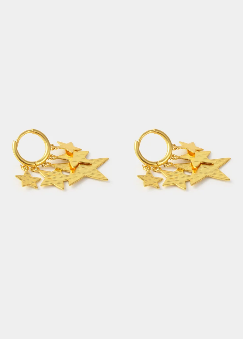 Star hoop earrings