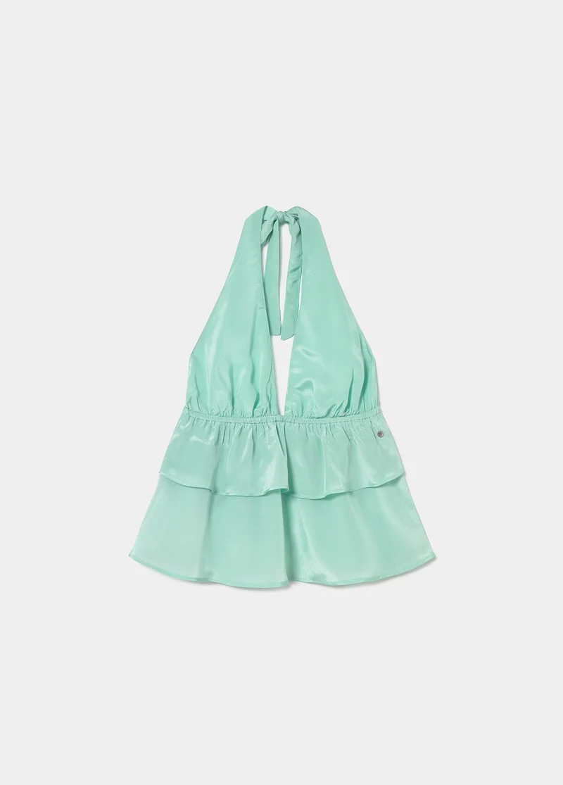 Ruffled strap top