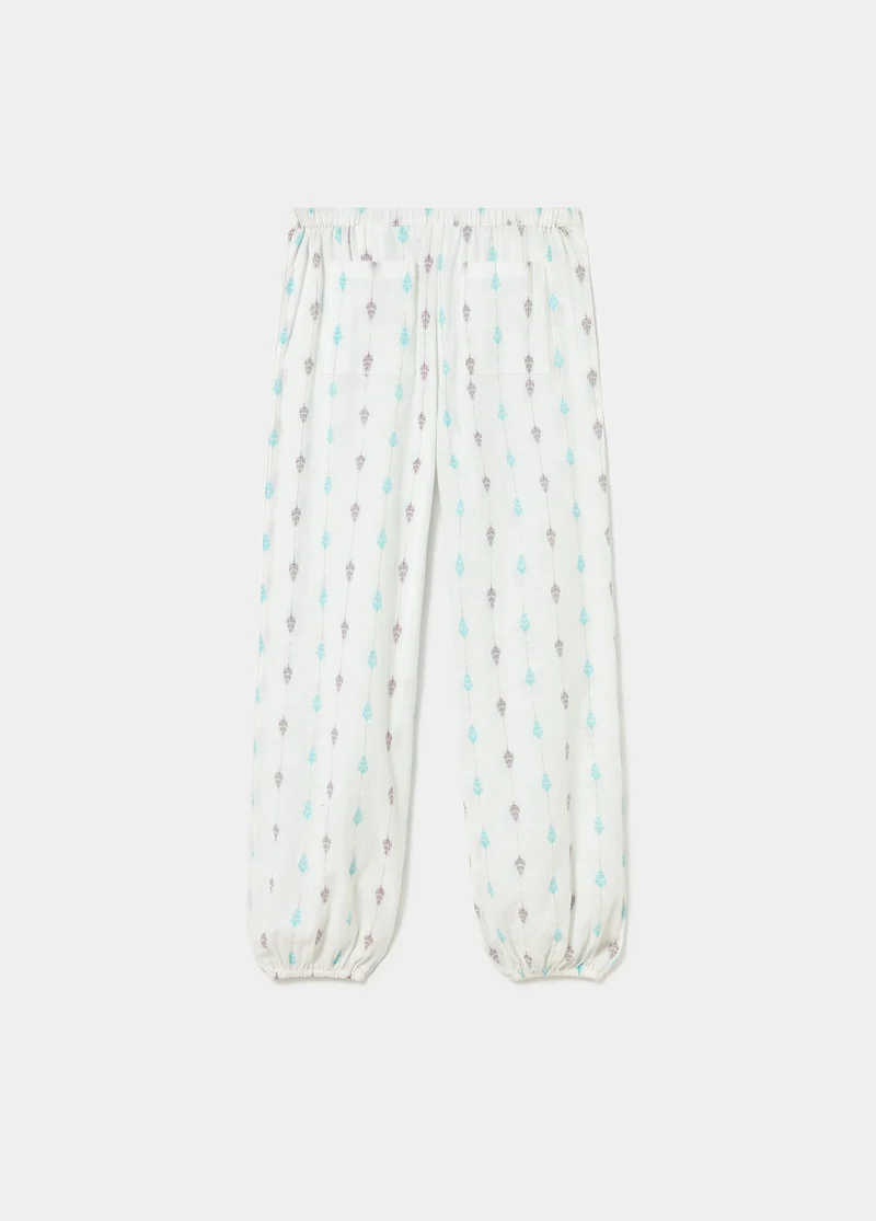 Embroidered harem pants