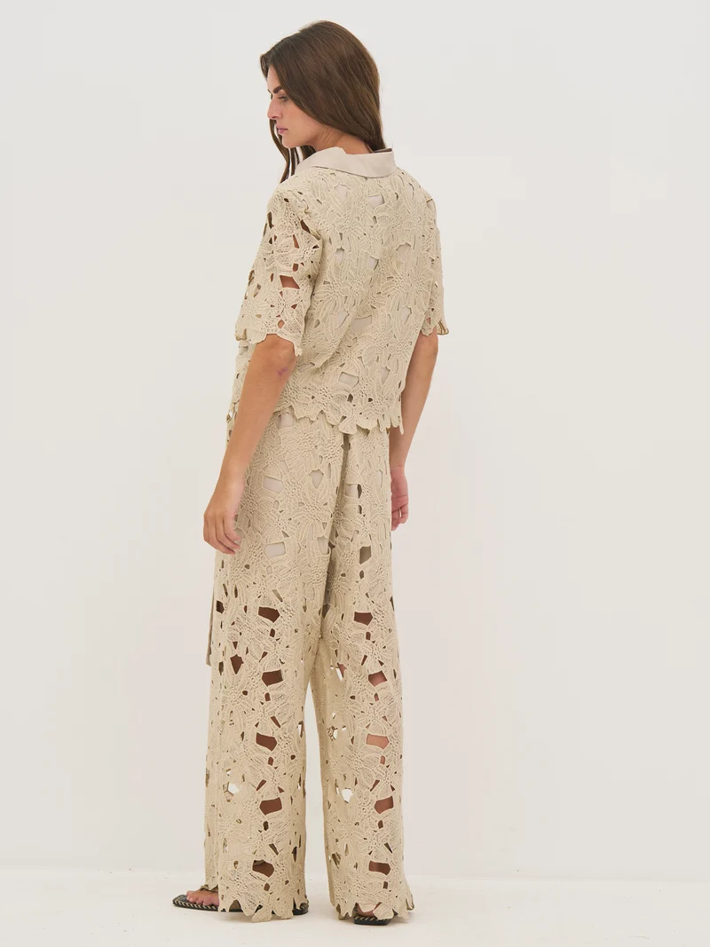 DECIA Spitzenhose - Bone