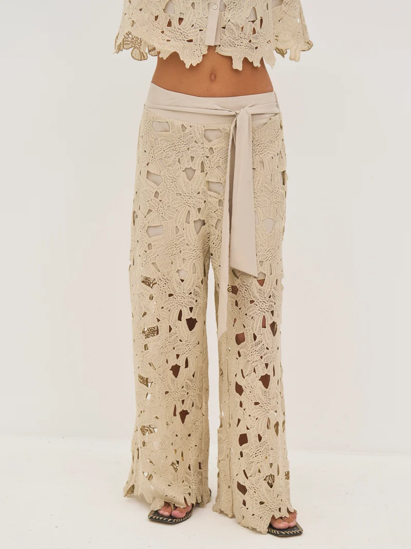 DECIA Spitzenhose - Bone