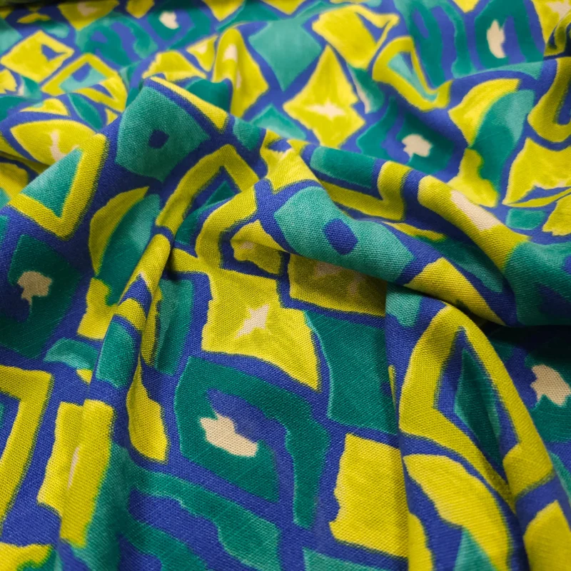Viskose Stretch geometrische Muster