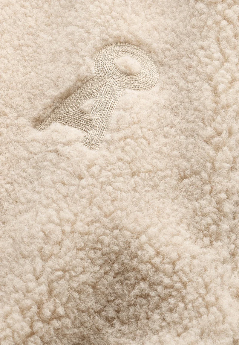 WOLL-MIX FLEECE-JACKE | honey melange