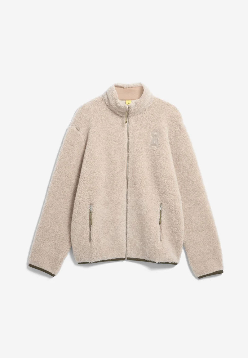 WOLL-MIX FLEECE-JACKE | honey melange