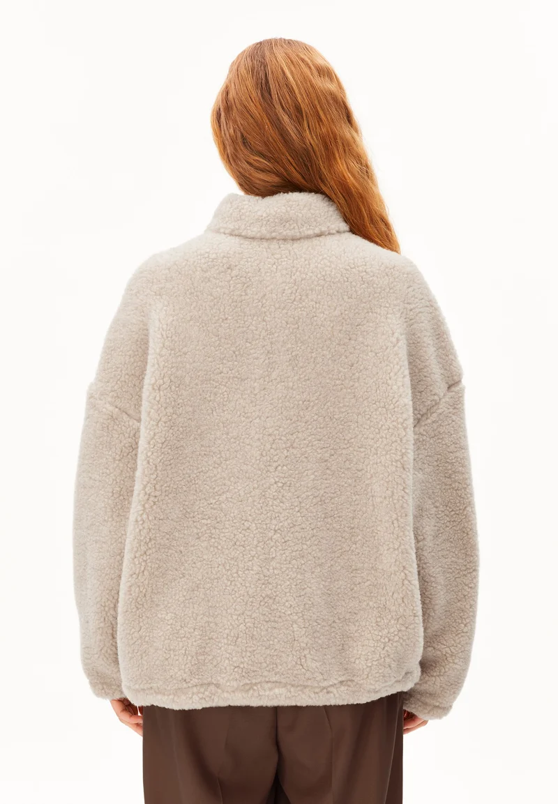 WOLL-MIX FLEECE-JACKE | honey melange