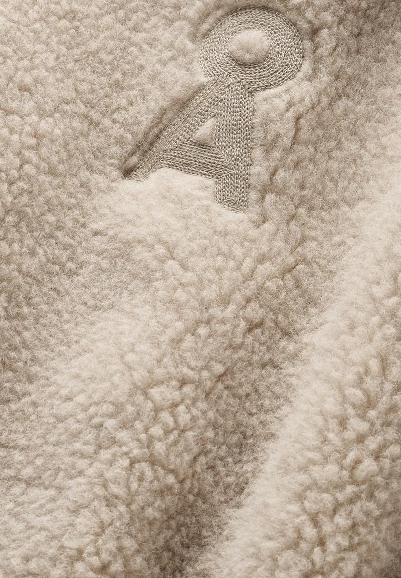 WOLL-MIX FLEECE-JACKE | honey melange