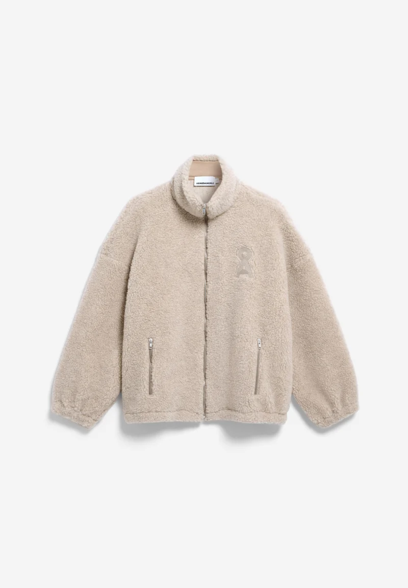 WOLL-MIX FLEECE-JACKE | honey melange