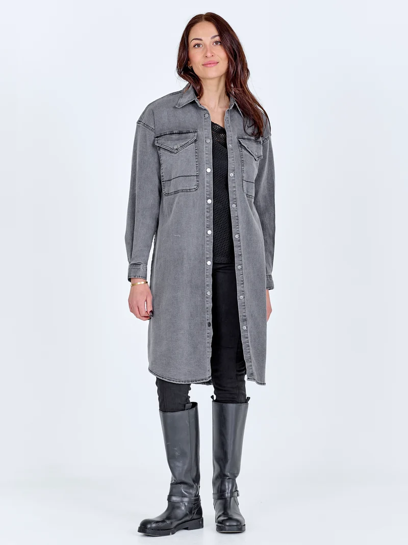 TAIA Jeanskleid - Grey mix