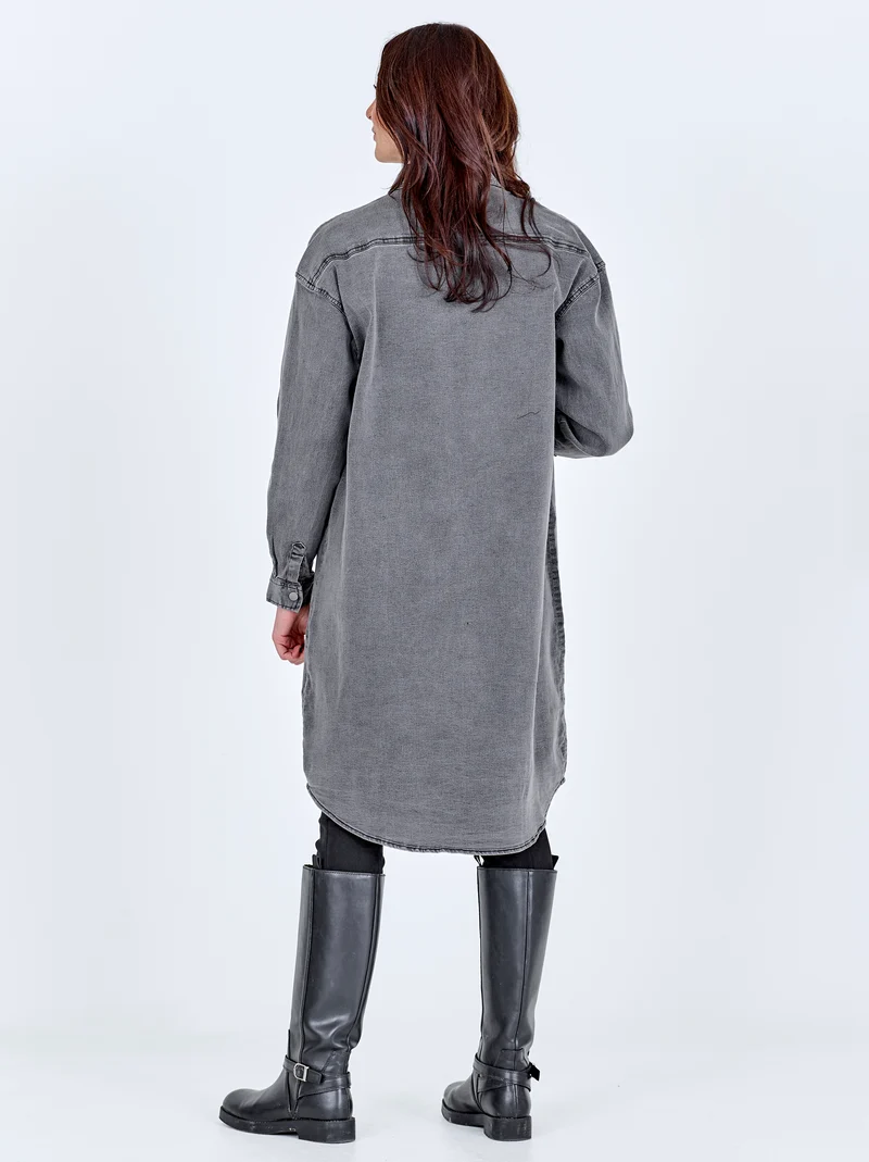 TAIA Jeanskleid - Grey mix