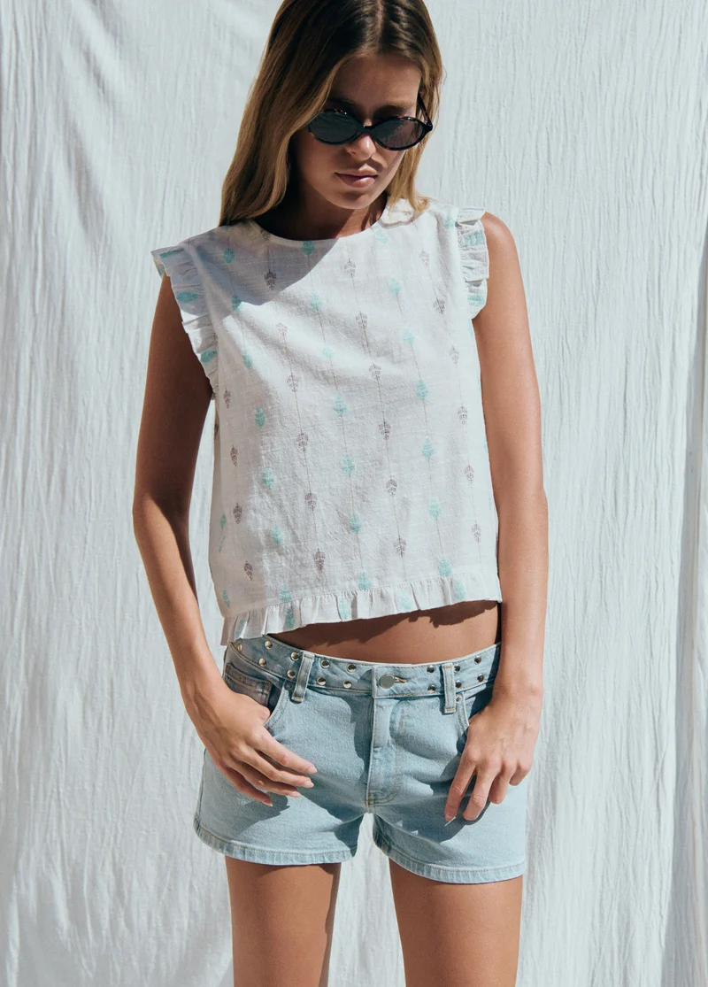 Multiway embroidered blouse