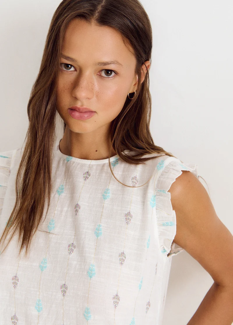 Multiway embroidered blouse