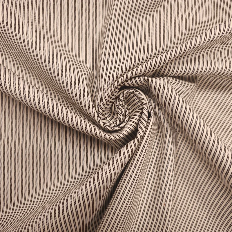 Baumwollstoff gestreift schwarz/creme