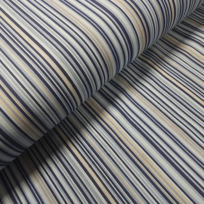 Baumwollstoff gestreift blau
