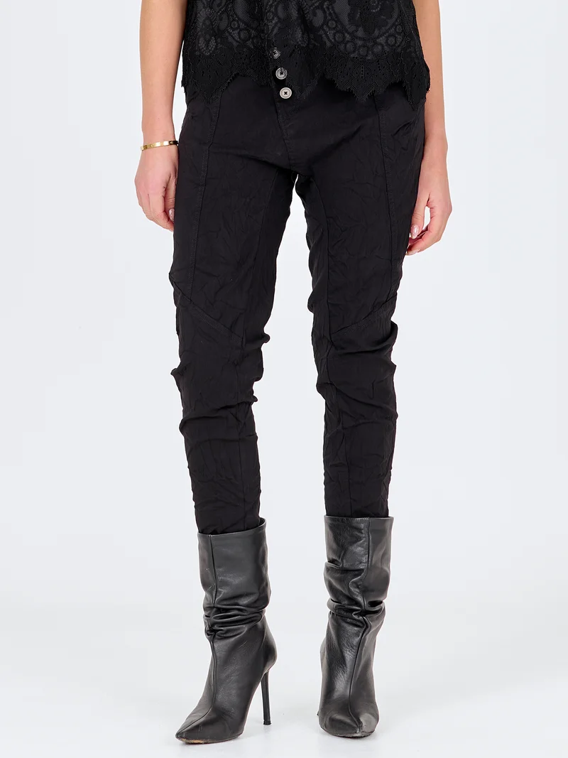 Trille Trousers boyfriend - Schwarz