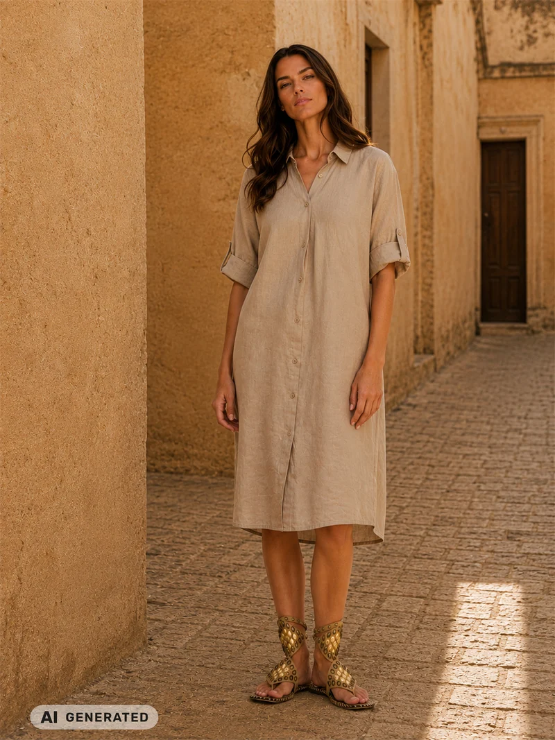 DORIS Leinenkleid - Seasand