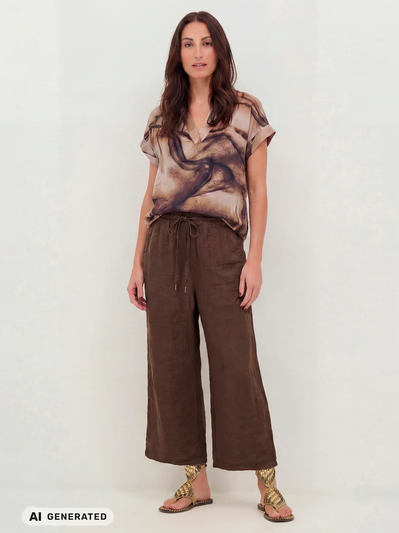 DORIS Culotte Hose - Brown