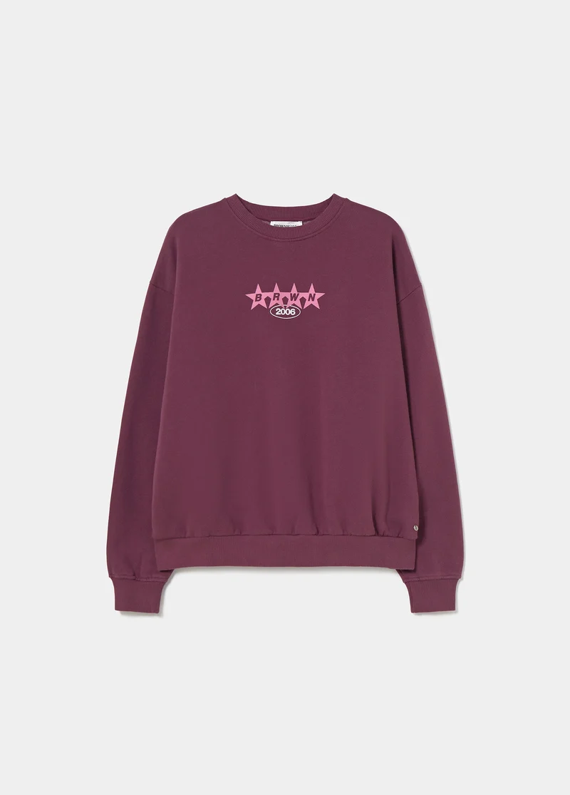Star-print studded sweatshirt