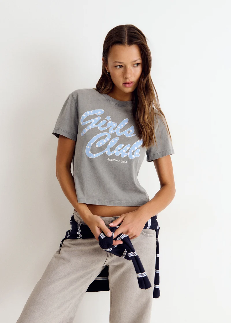 Girls Club Print T-Shirt