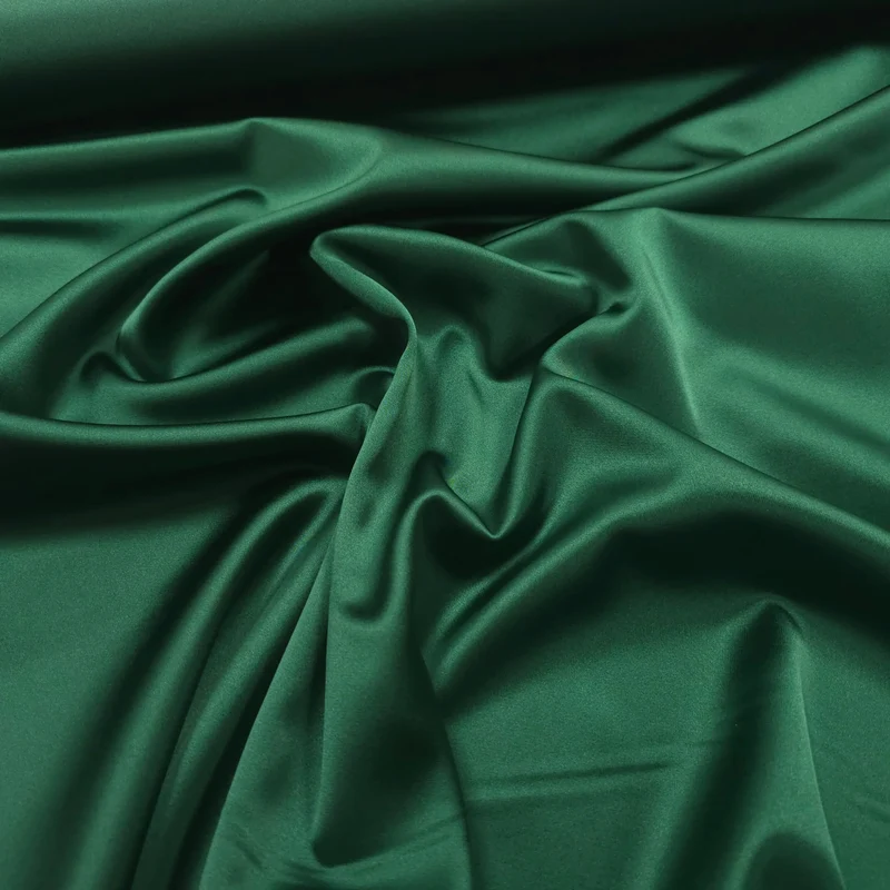 Premium Stretch Satin dunkelgrün