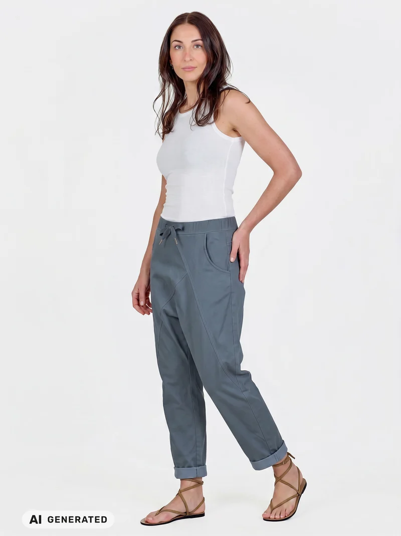 Dina Kitty Baggy Hose - Navy Mix