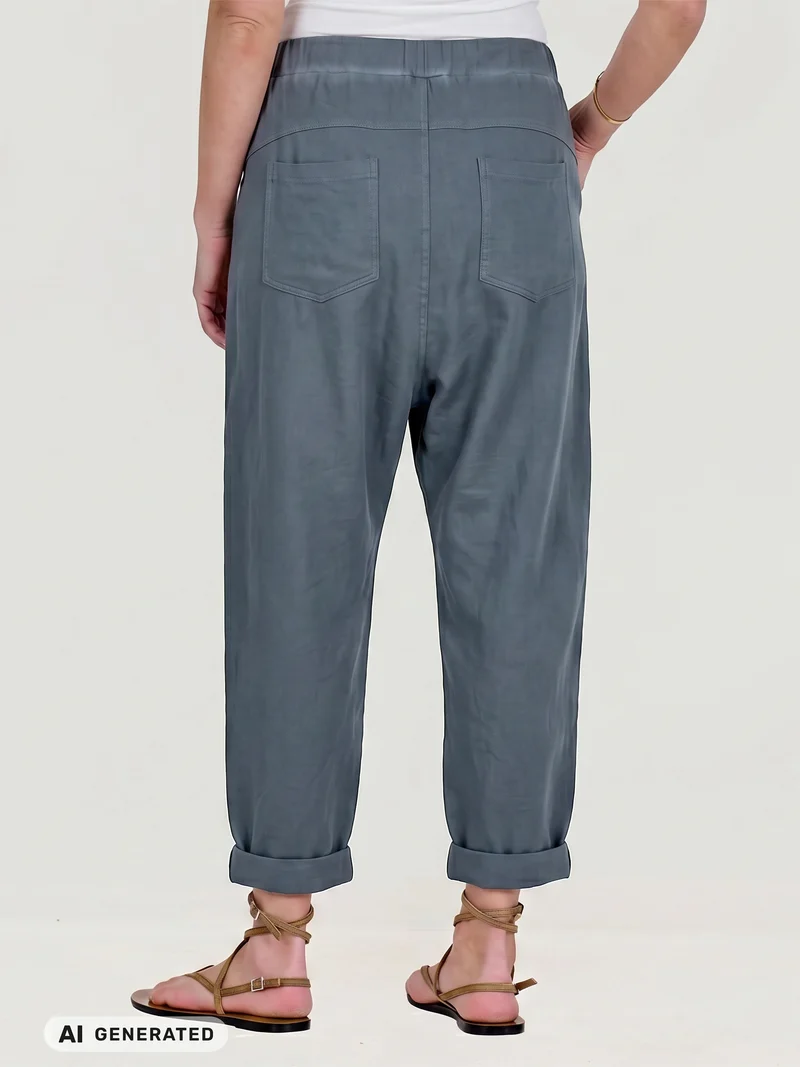 Dina Kitty Baggy Hose - Navy Mix