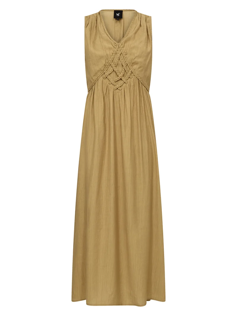 DALIA Kleid Zopf - Yellow