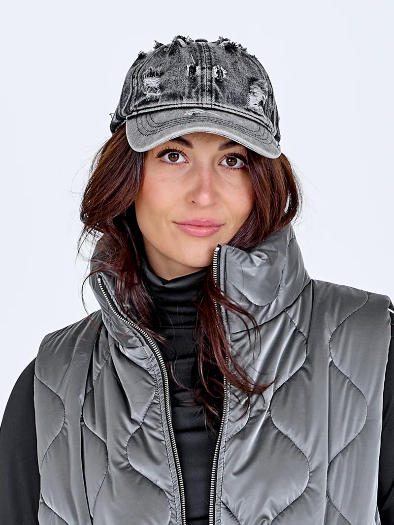 Akia denim Cap - Black Denim