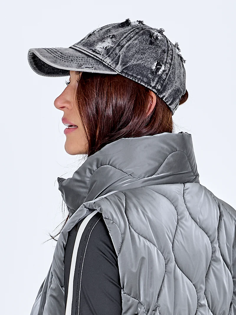 Akia denim Cap - Black Denim