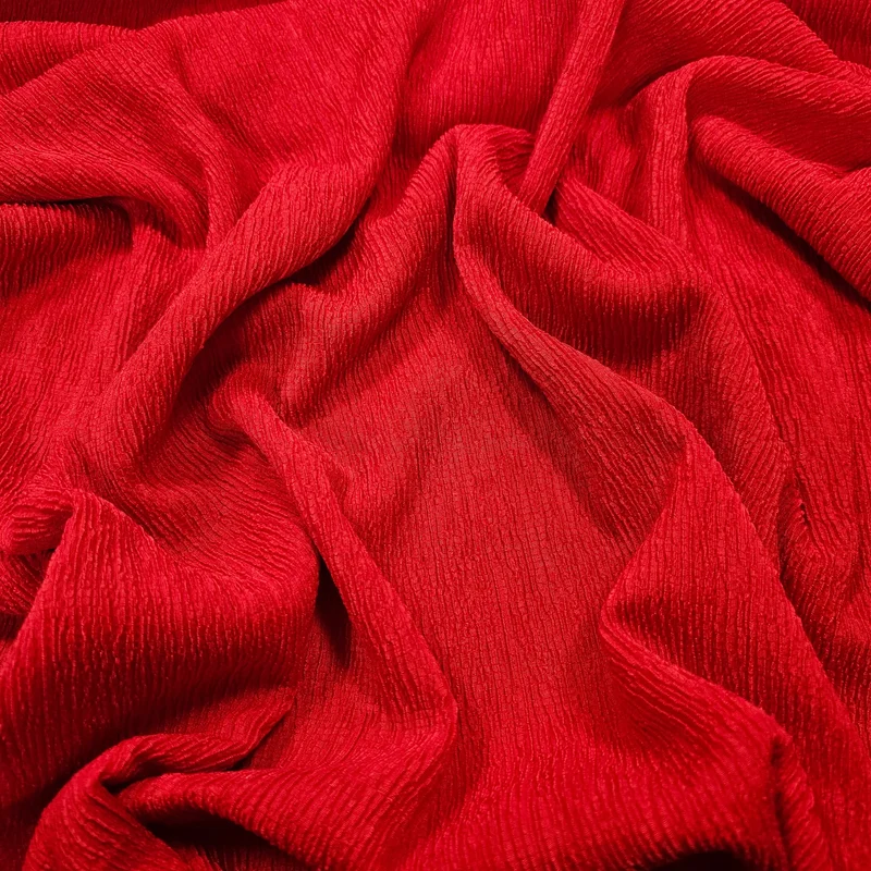 Krinkel Stoff uni rot