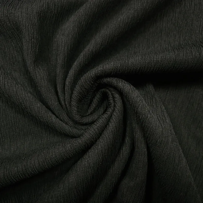 Krinkel Stoff uni schwarz