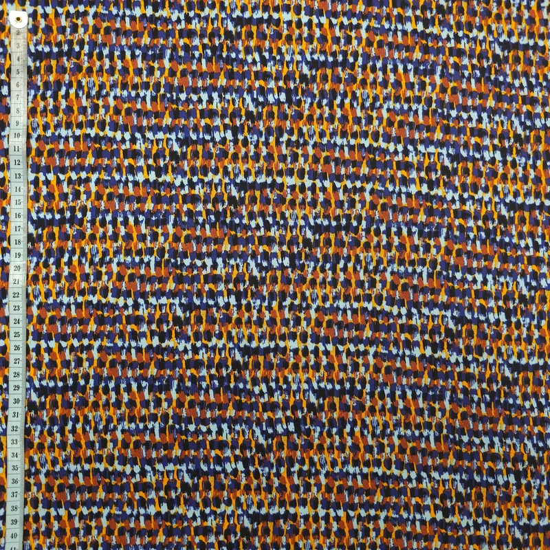 Viskose Twill blau abstrakt