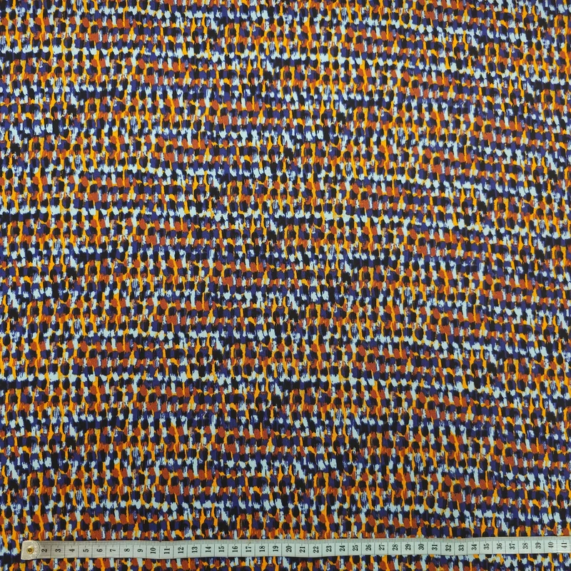 Viskose Twill blau abstrakt