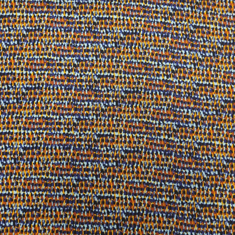 Viskose Twill blau abstrakt
