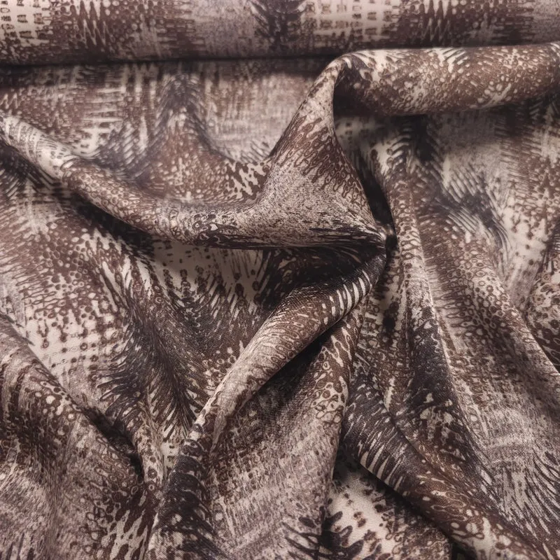 Viskose Satin sand abstrakt