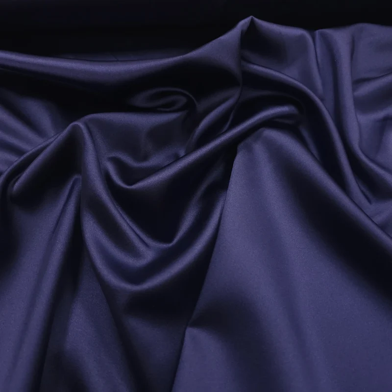 Premium Stretch Satin nachtblau