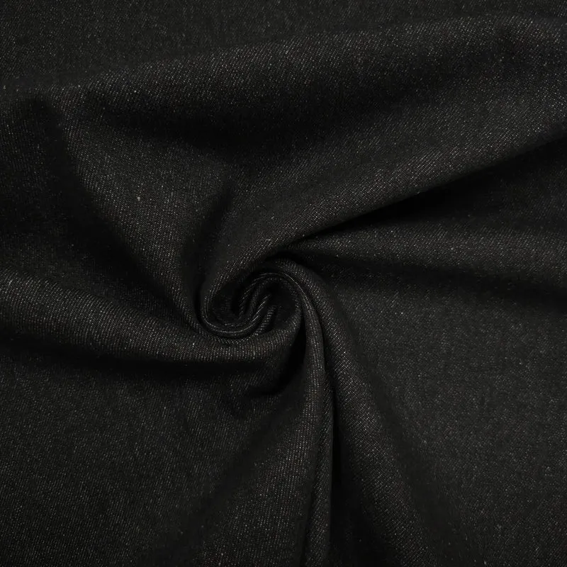 Jeansstoff uni schwarz