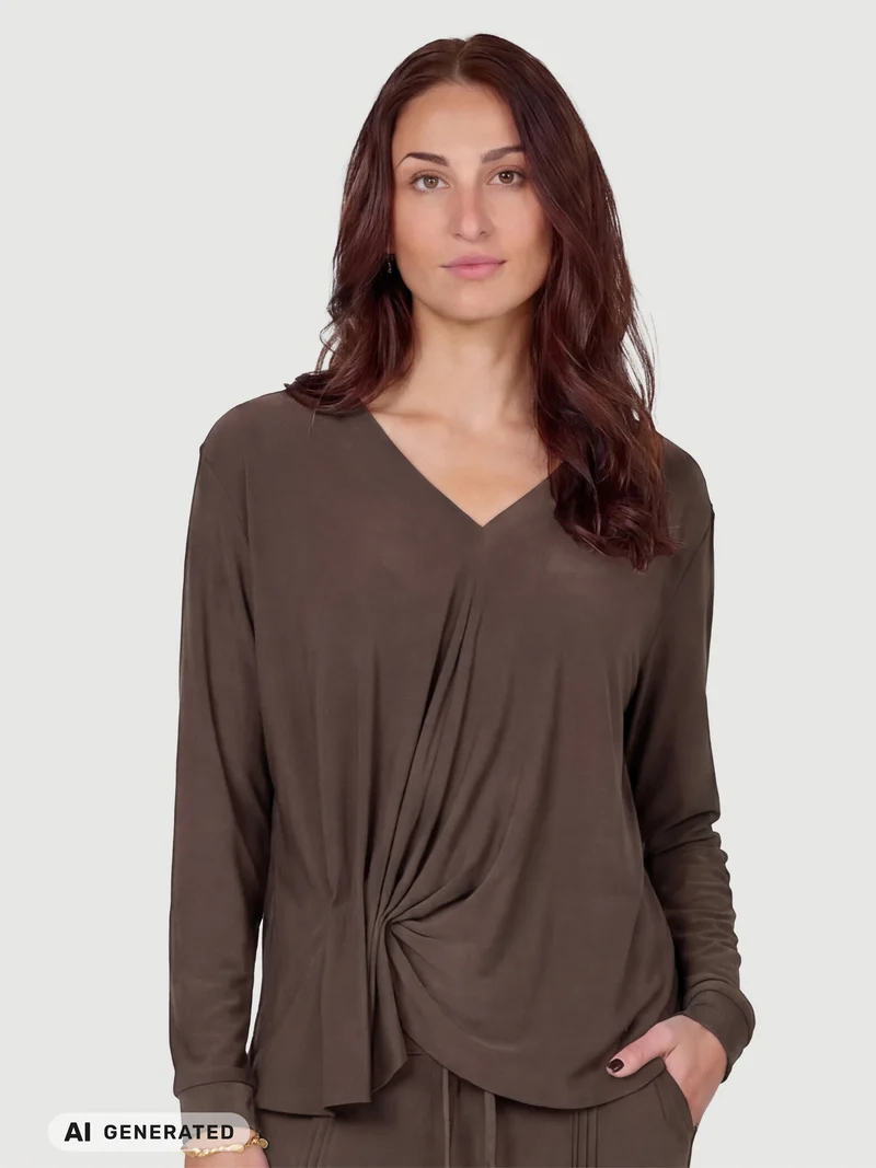 DITTE RONNIE Bluse - Brown