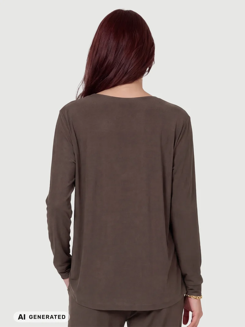 DITTE RONNIE Bluse - Brown