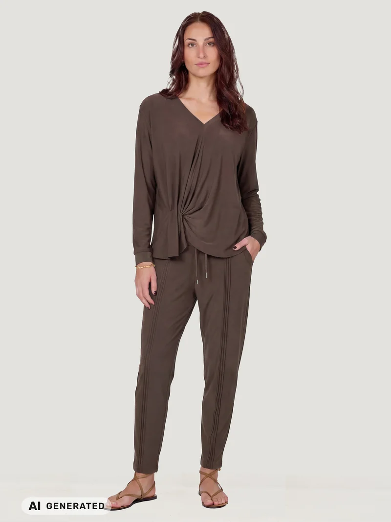 DITTE RONNIE Bluse - Brown