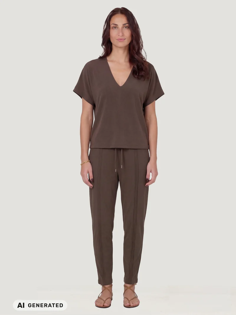 DITTE RONNIE top - Brown