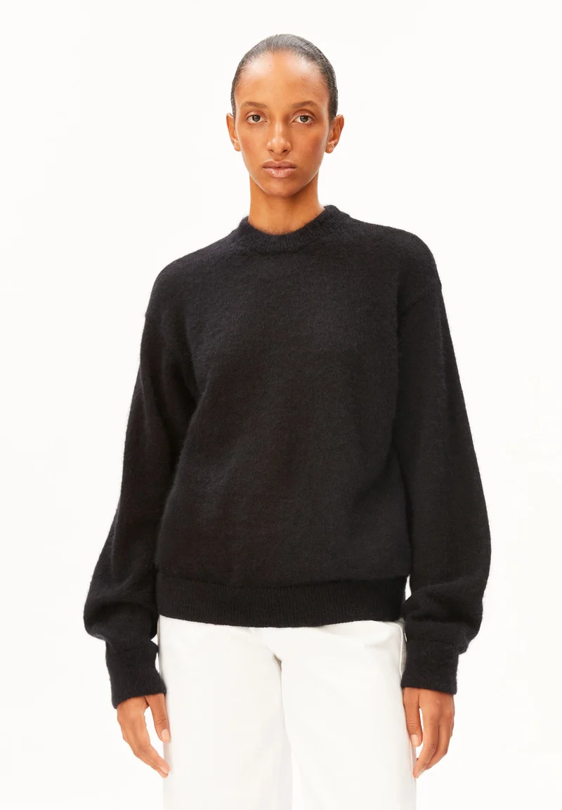 MOHAIR-MIX STRICKPULLOVER | black