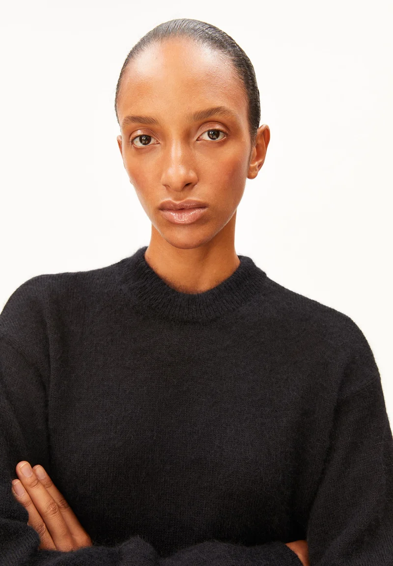 MOHAIR-MIX STRICKPULLOVER | black